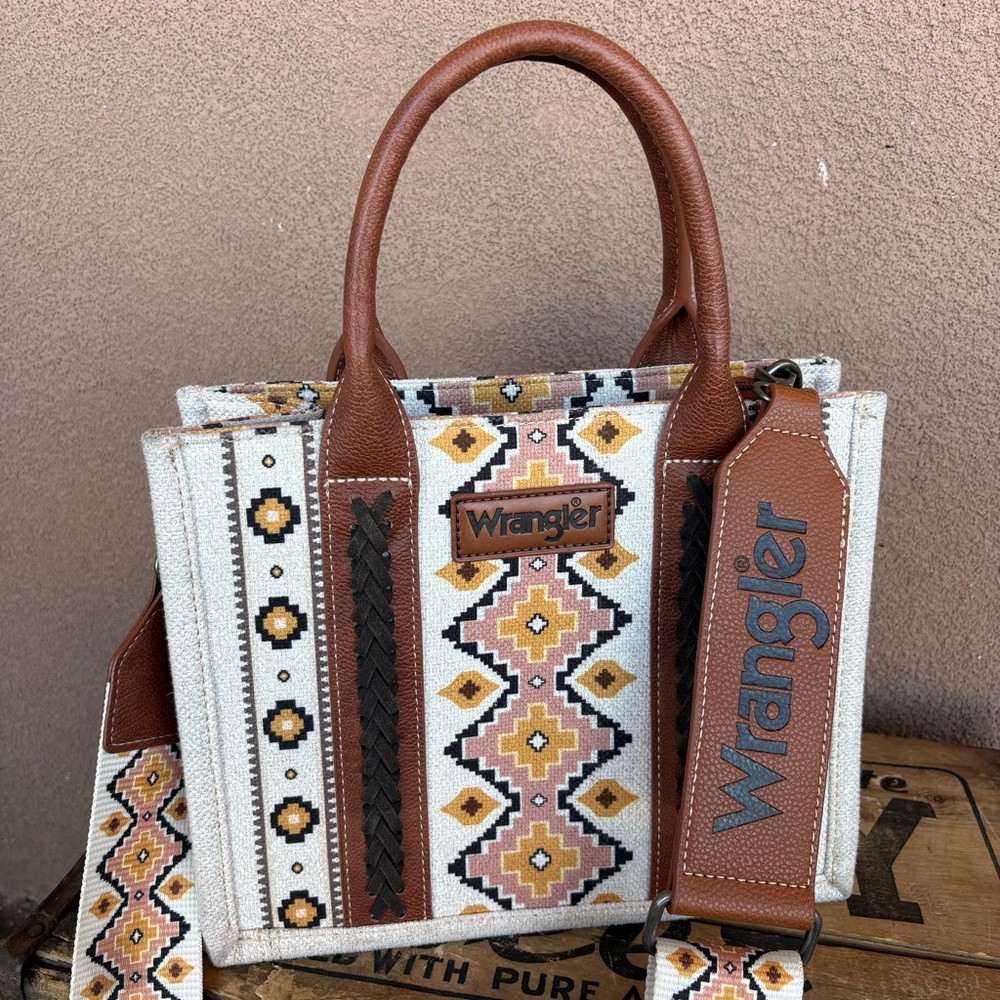 Wrangler Southwestern Canvas Tote Bag